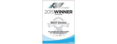 Best Dentist Award (2015) - Arte Dental